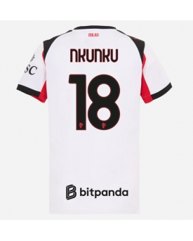 Billige Fotballdrakt AC Milan Christopher Nkunku #18 Replika Bortedrakt Dame 2025-26 Kortermet Billige Fotballdrakt AC Milan Christopher Nkunku #18 Replika Bortedrakt Dame 2025-26 Kortermet